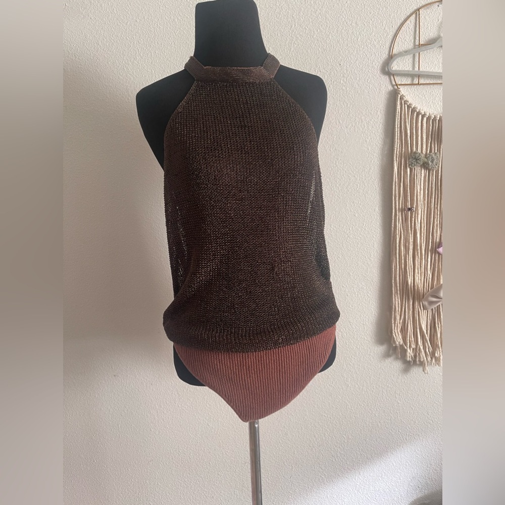 Free People bronze bodysuit